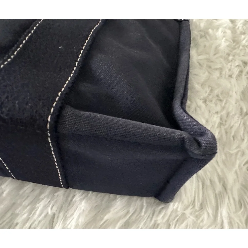 Hermès Deauville PM Canvas Navy Tote Bag Handbag